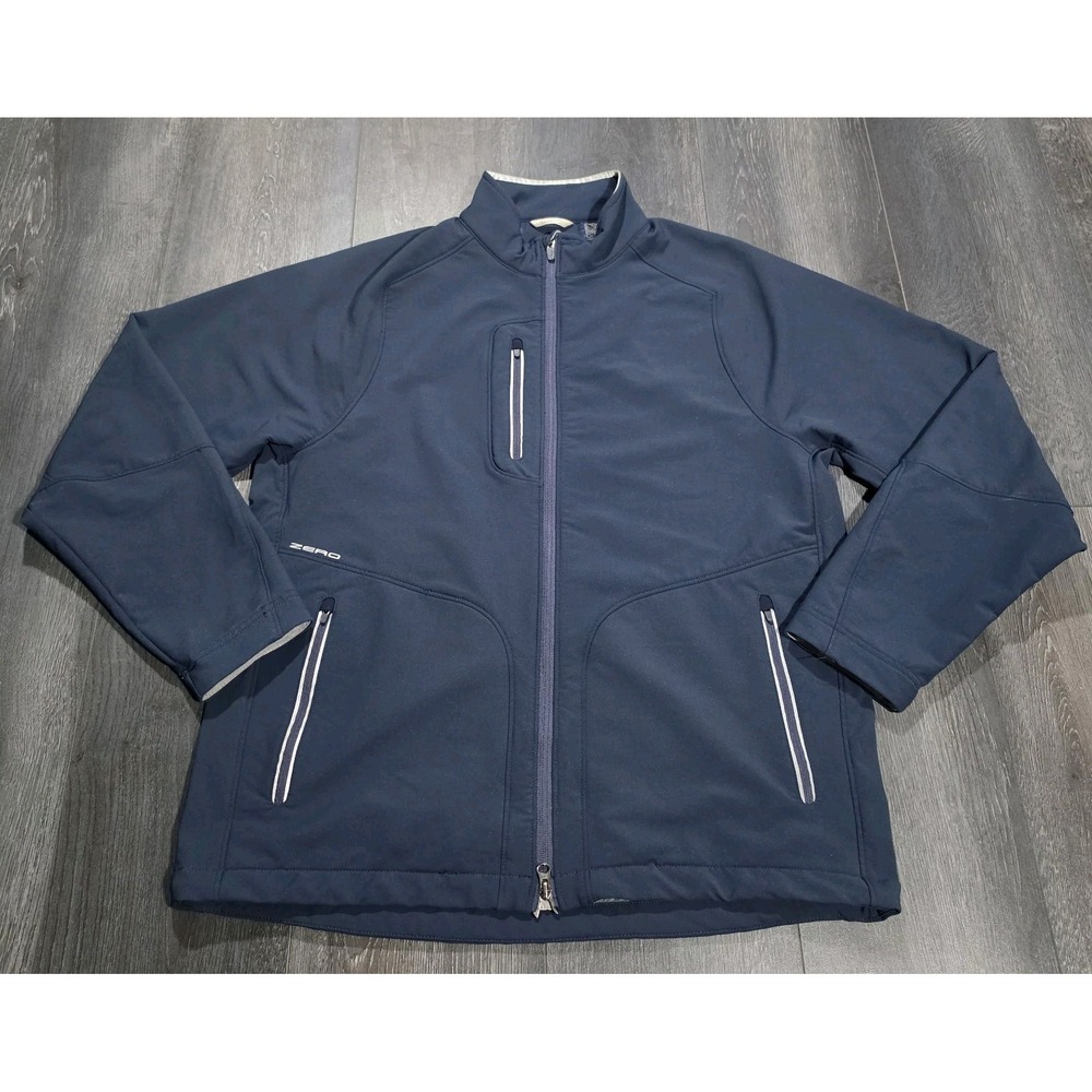 Zero Restriction Softshell Golf Jacket Men L Blue Wool Lined Blend Performance